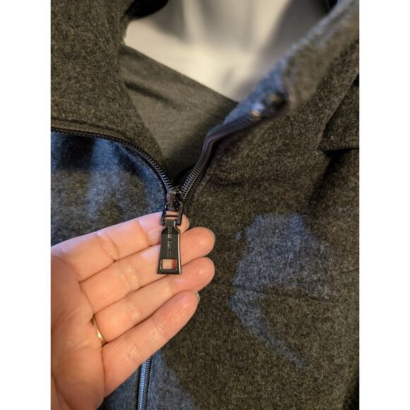 Two By Vince Camuto Soft Knit Walker Hooded Jacket Women's Grey Coat Sz Large L - Picture 7 of 10